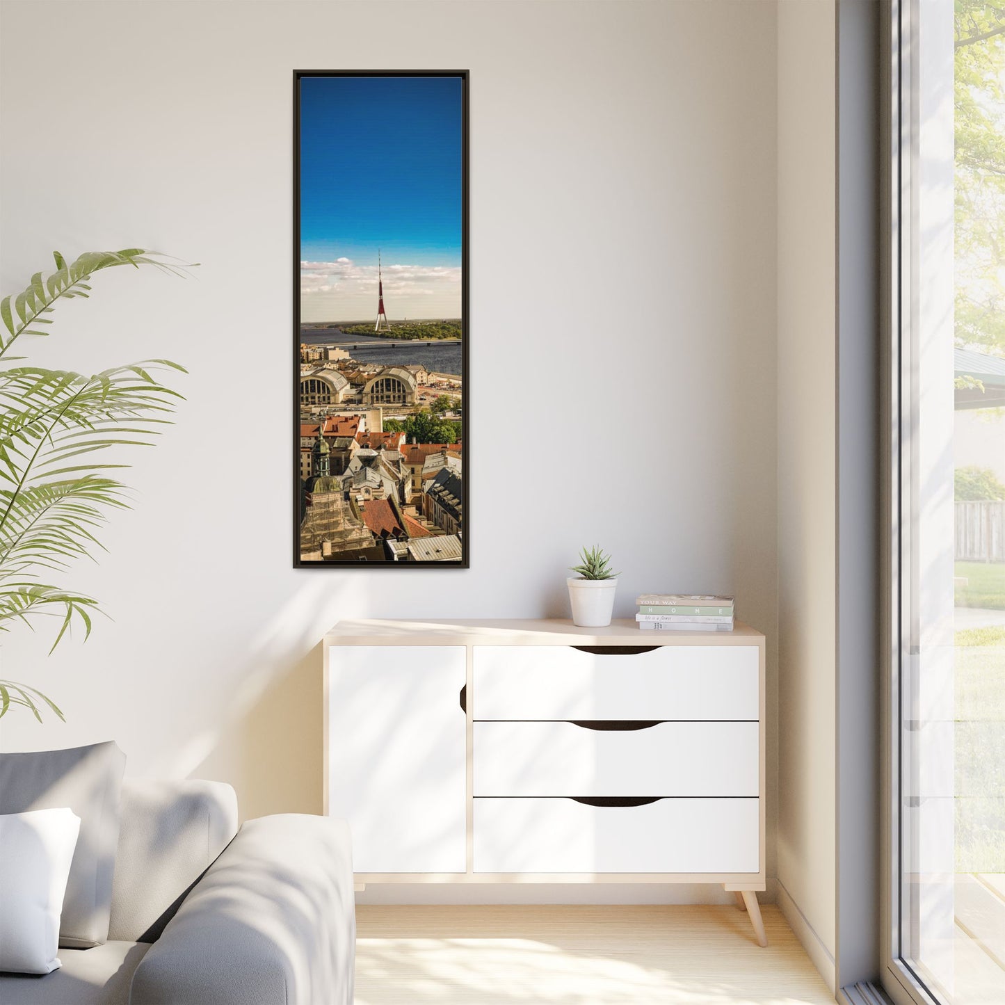 Riga TV Tower Matte Canvas, Framed (Multi-color)