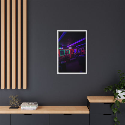 Mermaids Night Club Matte Canvas, Framed (Multi-color)