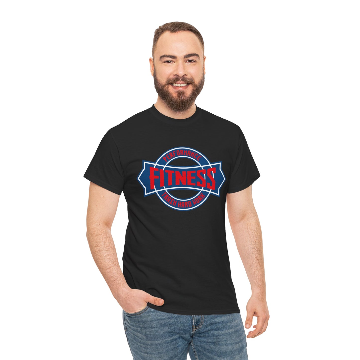 Fitness Performance Unisex Heavy Cotton Tee Black