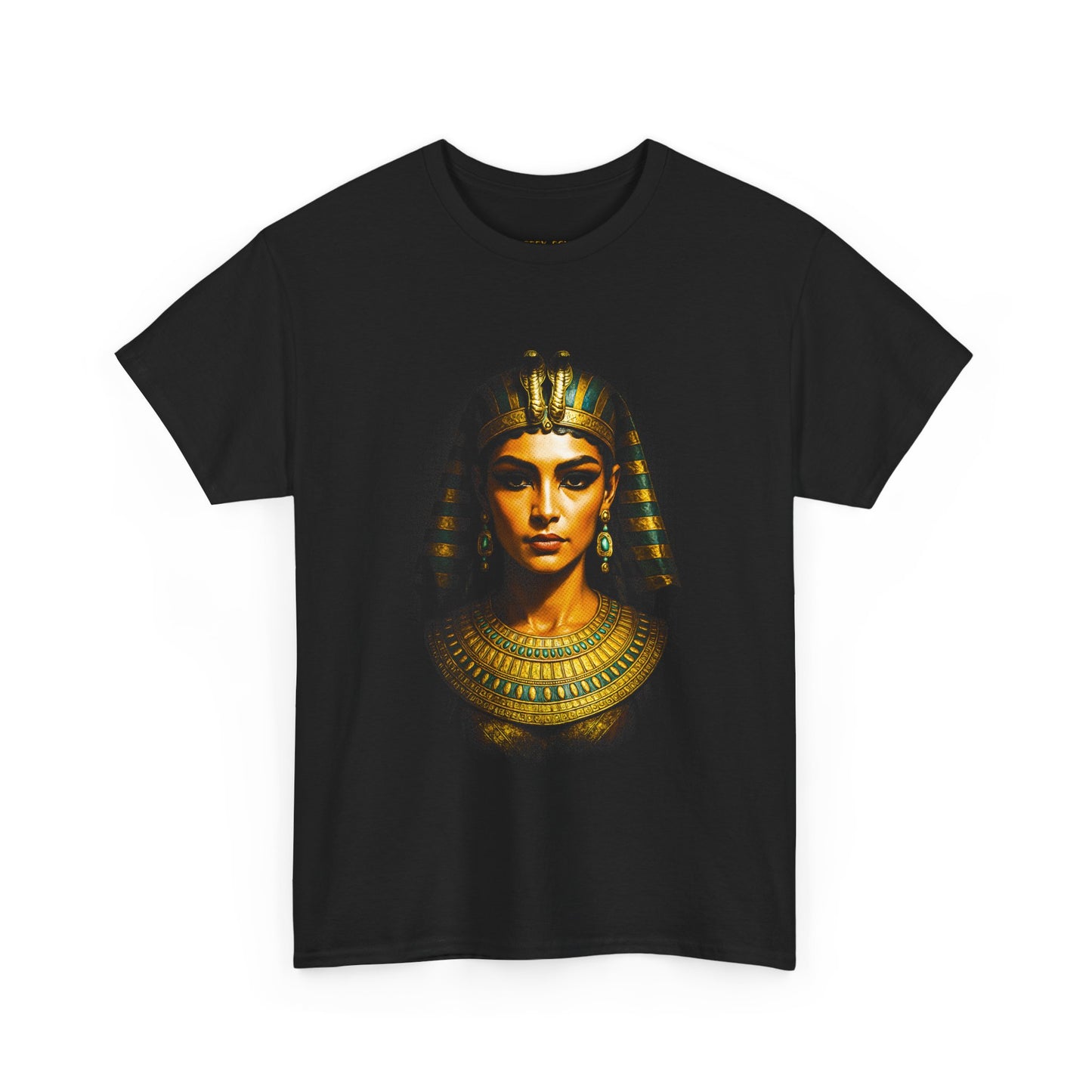 Egyptian Queen Graphic Tee — Golden Cleopatra Portrait T-Shirt