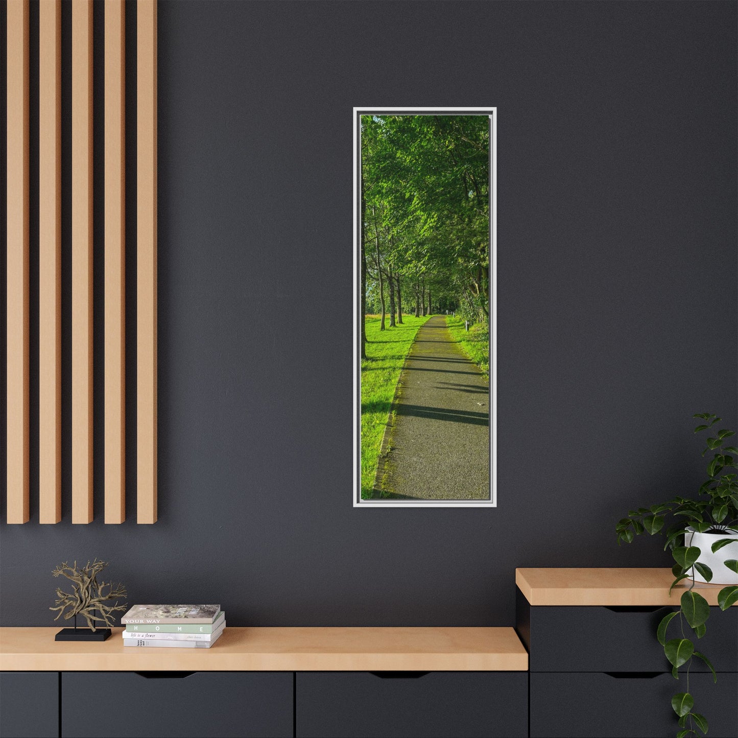 Listowel Town Park Matte Canvas, Framed (Multi-color)