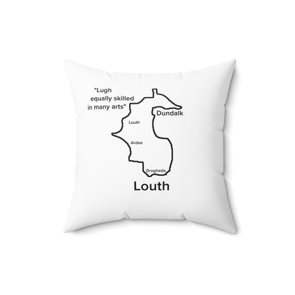 Louth Spun Polyester Square Pillow White Edition 2 Sizes