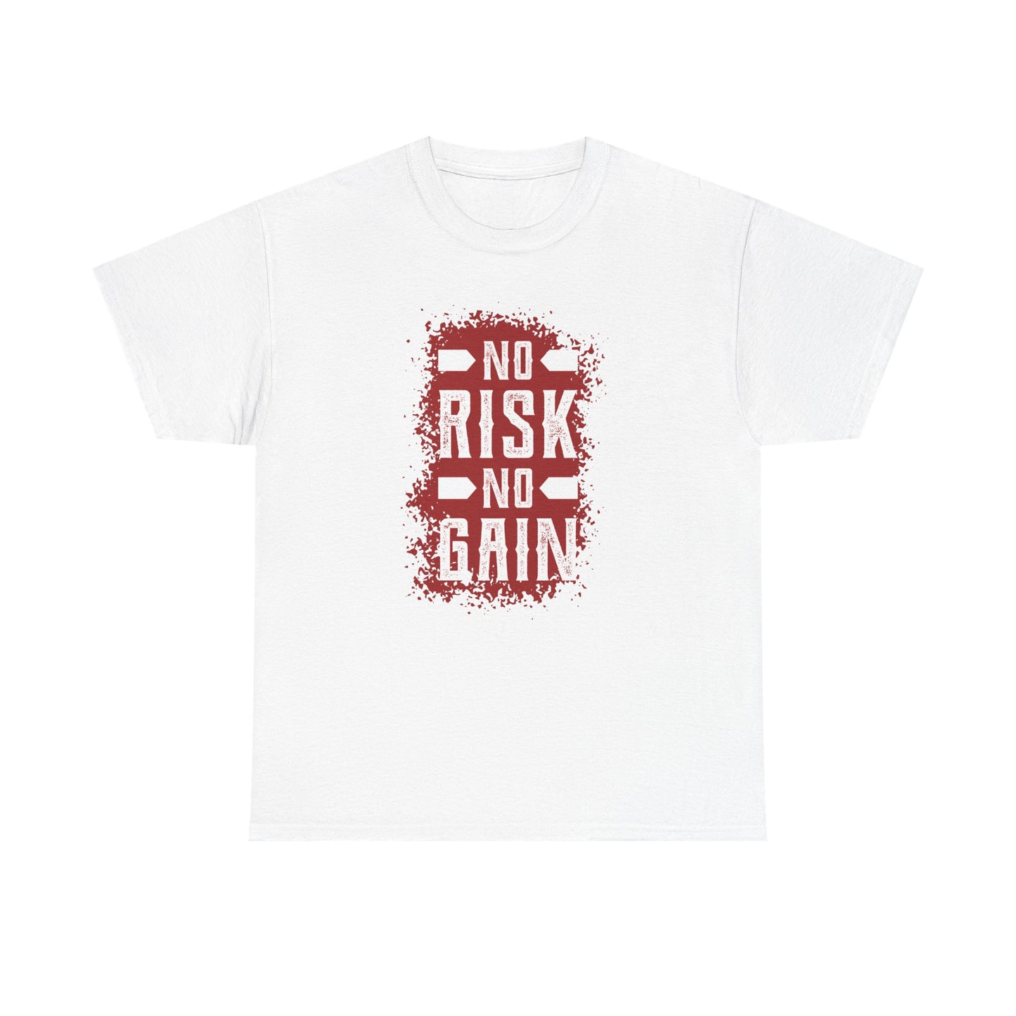 Motivational Unisex Heavy Cotton Tee - No Risk No Gain