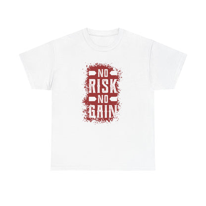 Motivational Unisex Heavy Cotton Tee - No Risk No Gain