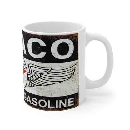 Vintage Texaco Ceramic Coffee Cups - Classic Oil Gas Design, 11oz & 15oz