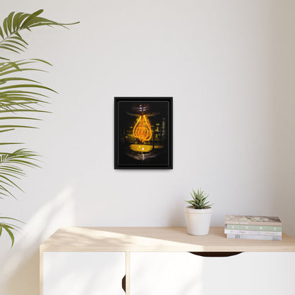 Bulb Matte Canvas, Framed (Multi-color)