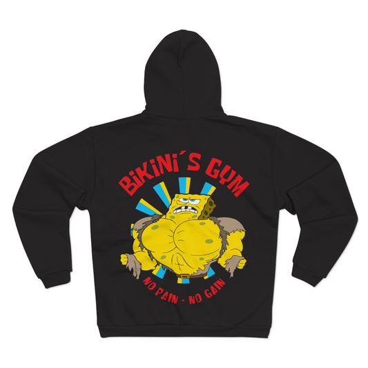 Bikini's Gum No Pain No Gain Unisex Hooded Zip Sweatshirt