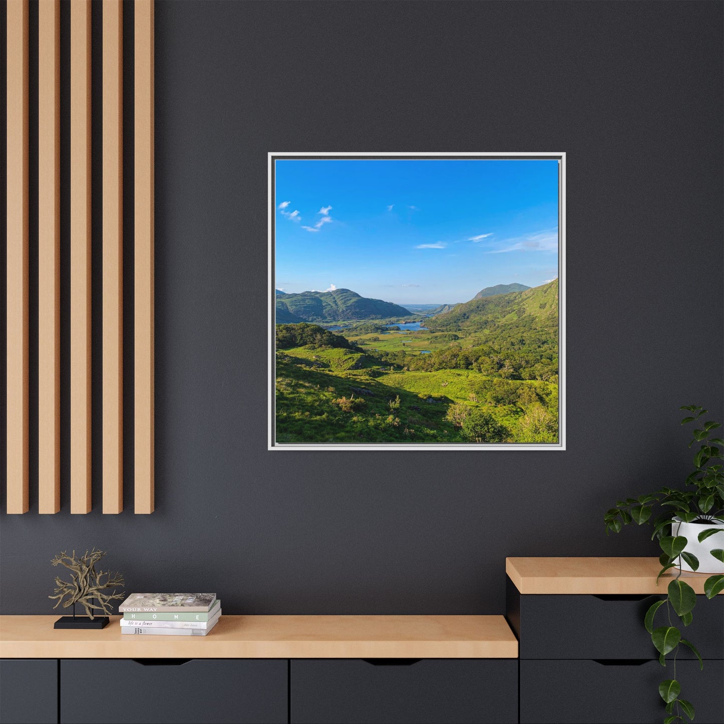 Ladies View Spring Matte Canvas, Framed (Multi-color)