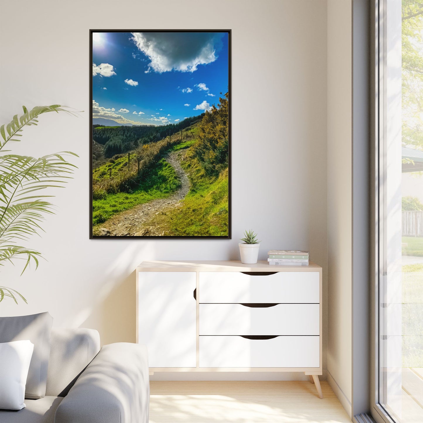 Glanageenty Forest Trail Matte Canvas, Framed (Multi-color)