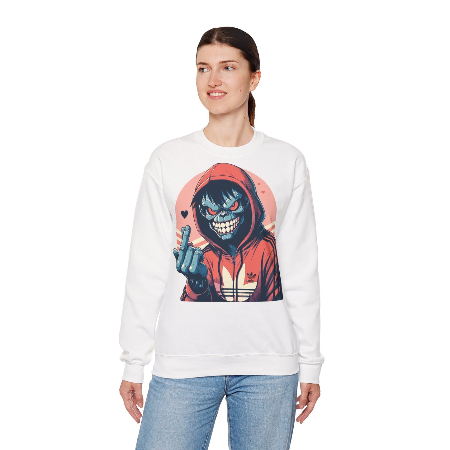 Edgy Graphic for Casual Wear - Unisex Heavy Blend™ Crewneck Sweatshirt