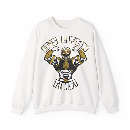 Unisex Heavy Blend™ Crewneck Sweatshirt - 'It's Liftin Time!' Gym Apparel White