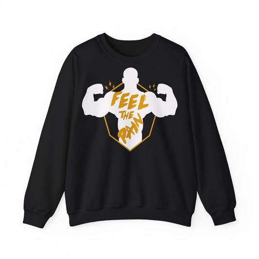Motivational Unisex Heavy Blend™ Crewneck Sweatshirt - 'Feel The Pain' Fitness Gear