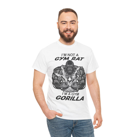 Funny Gym Gorilla Tee - Unisex Heavy Cotton T-Shirt
