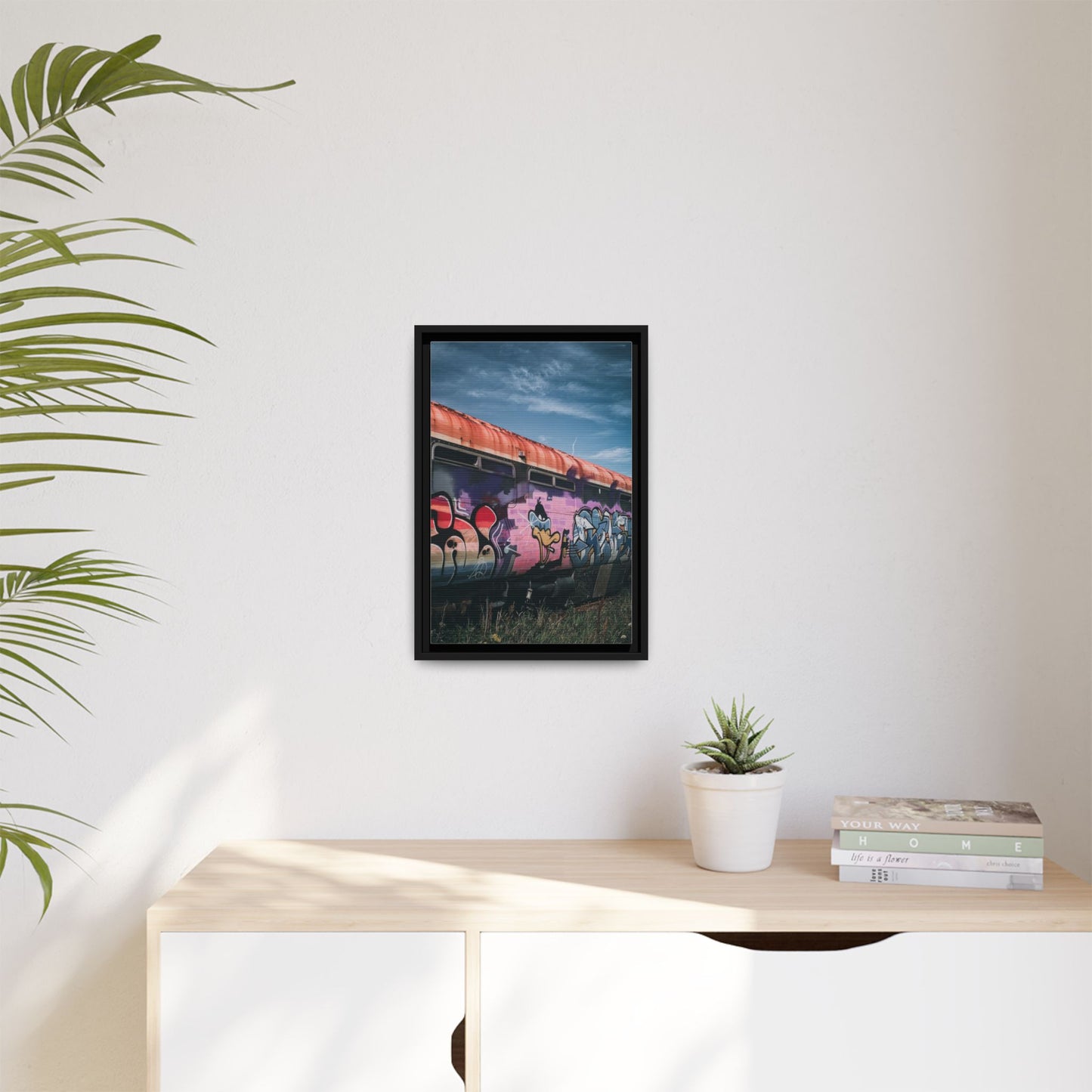 Night Train Matte Canvas, Framed (Multi-color)