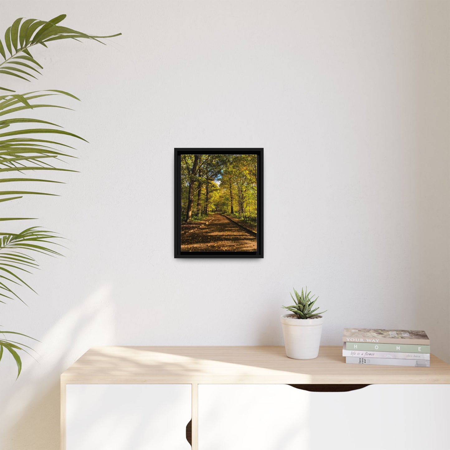 Listowel Town Park Autumn Matte Canvas, Framed (Multi-color)