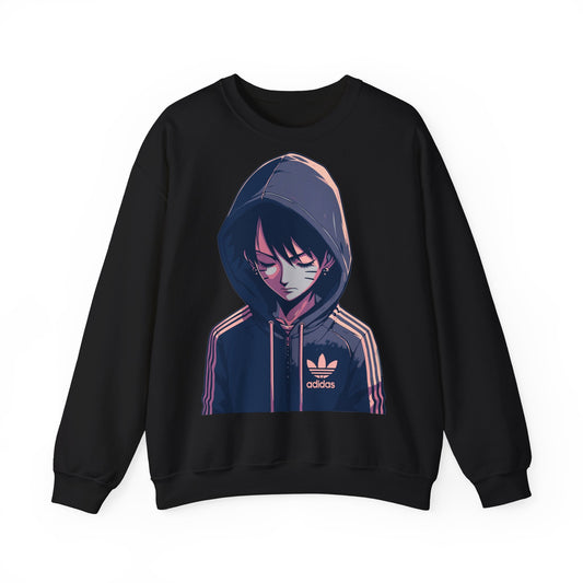 Cool Anime-Inspired Unisex Crewneck Sweatshirt - Casual Streetwear for Fans