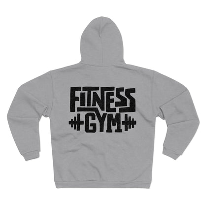 Fitness Gym Unisex Hooded Zip Sweatshirt - Comfortable Workout Apparel