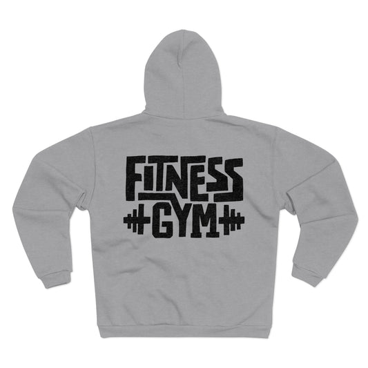 Fitness Gym Unisex Hooded Zip Sweatshirt - Comfortable Workout Apparel
