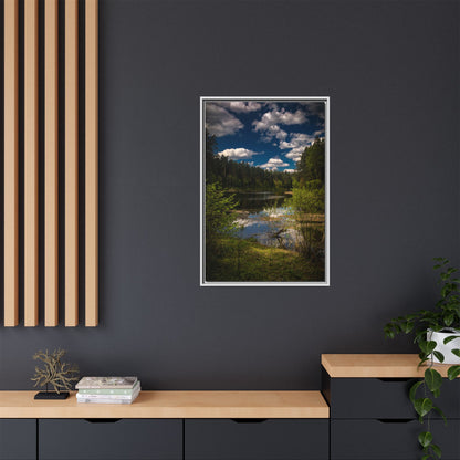 Vilnius Lake Matte Canvas, Framed (Multi-color)