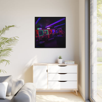 Mermaids Night Club Matte Canvas, Framed (Multi-color)