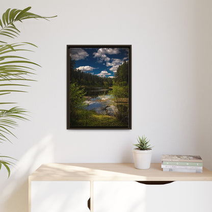 Vilnius Lake Matte Canvas, Framed (Multi-color)