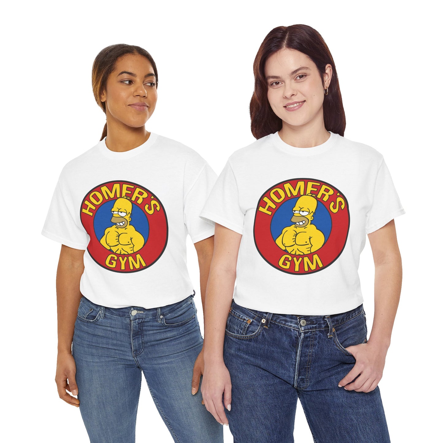 Muscular Homer Gym Unisex Heavy Cotton Tee
