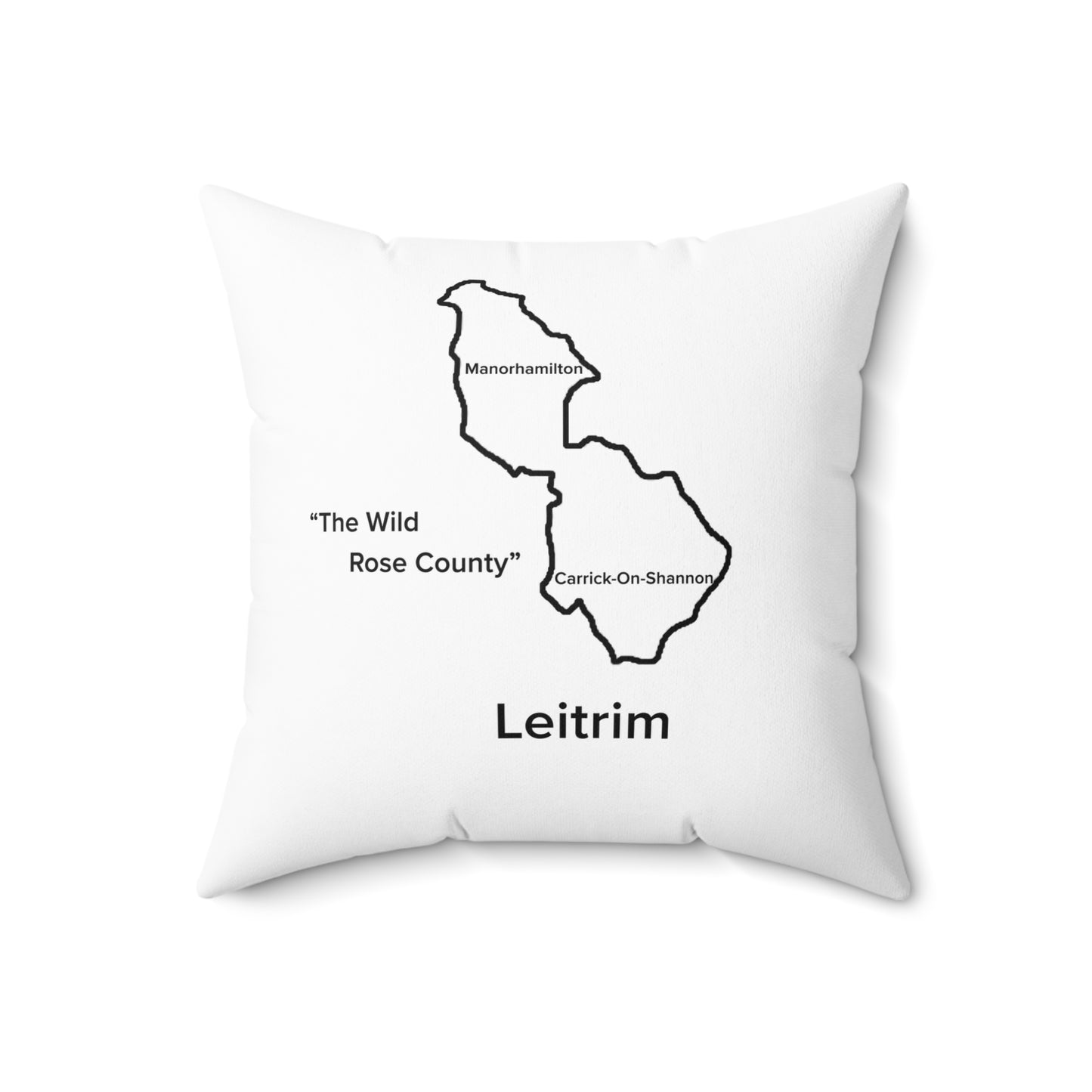 Leitrim Spun Polyester Square Pillow White Edition 4 Sizes