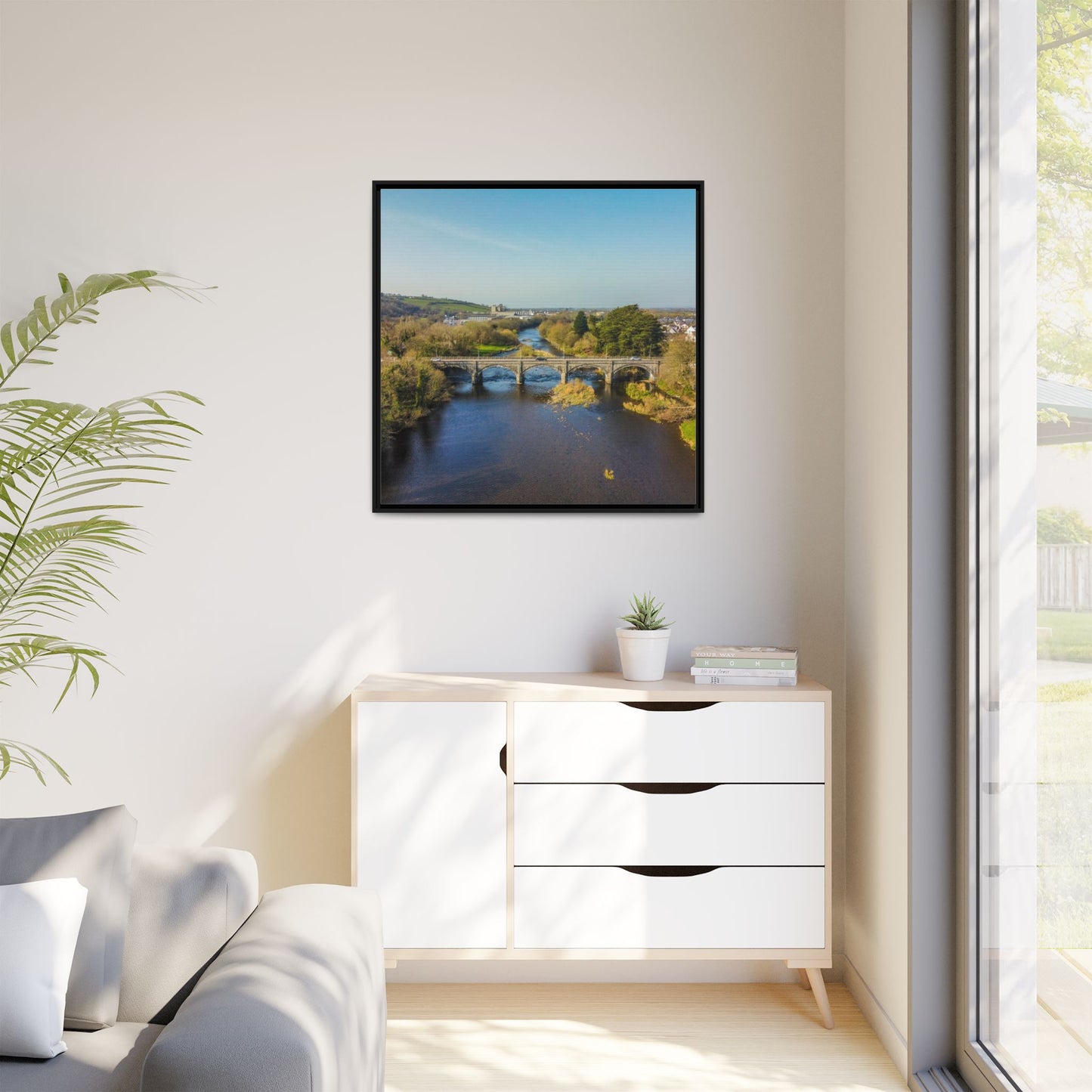 Listowel Bridge Matte Canvas, Framed (Multi-color)