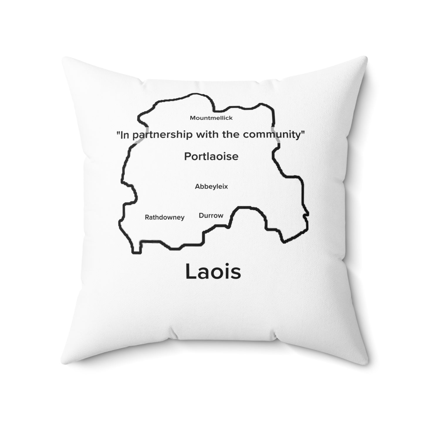 Laois Spun Polyester Square Pillow White Edition 4 Sizes