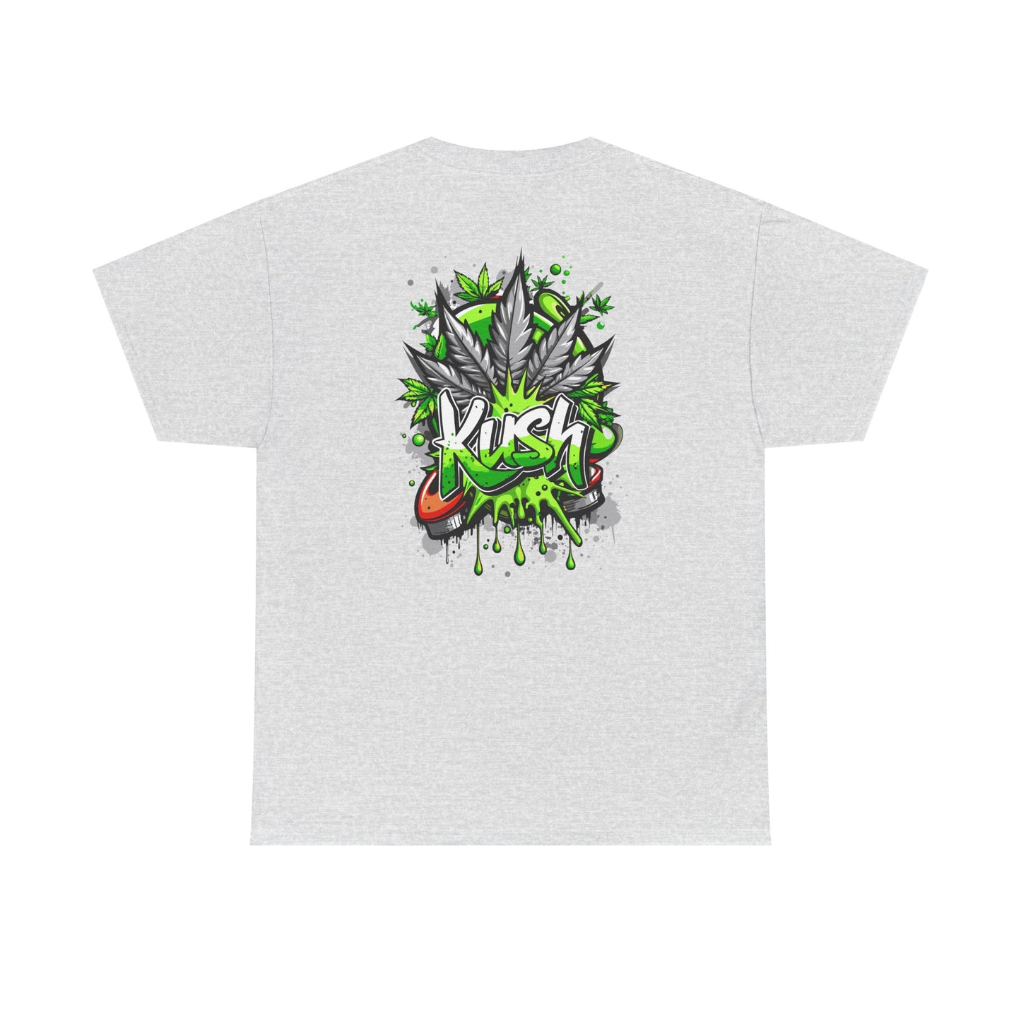 Kush Graffiti T-Shirt — Green Cannabis Leaf Street Art Tee