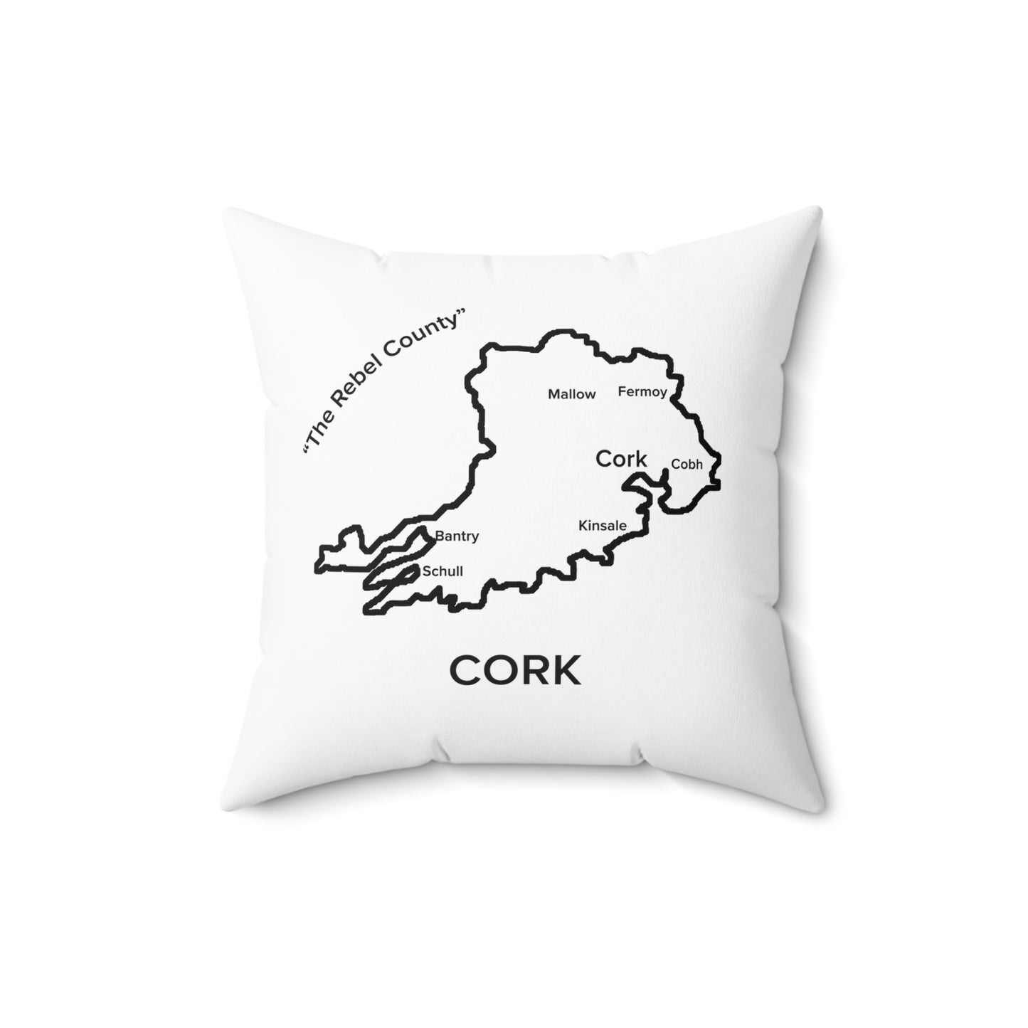 Cork Spun Polyester Square Pillow White Edition 2 Sizes