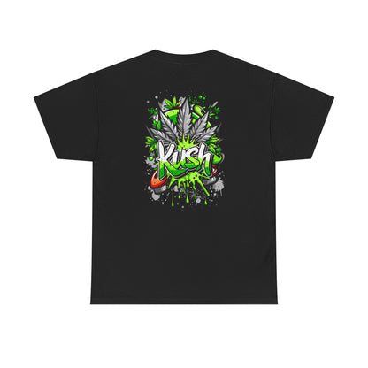 Kush Graffiti T-Shirt — Green Cannabis Leaf Street Art Tee