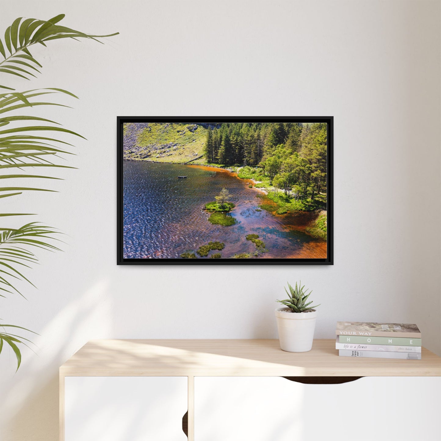 Gleanteenassig Forest Matte Canvas, Framed (Multi-color)