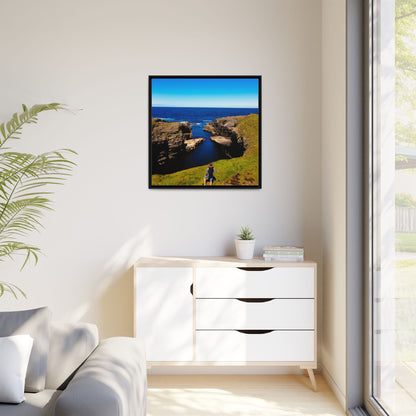Cliffs Matte Canvas, Framed (Multi-color)