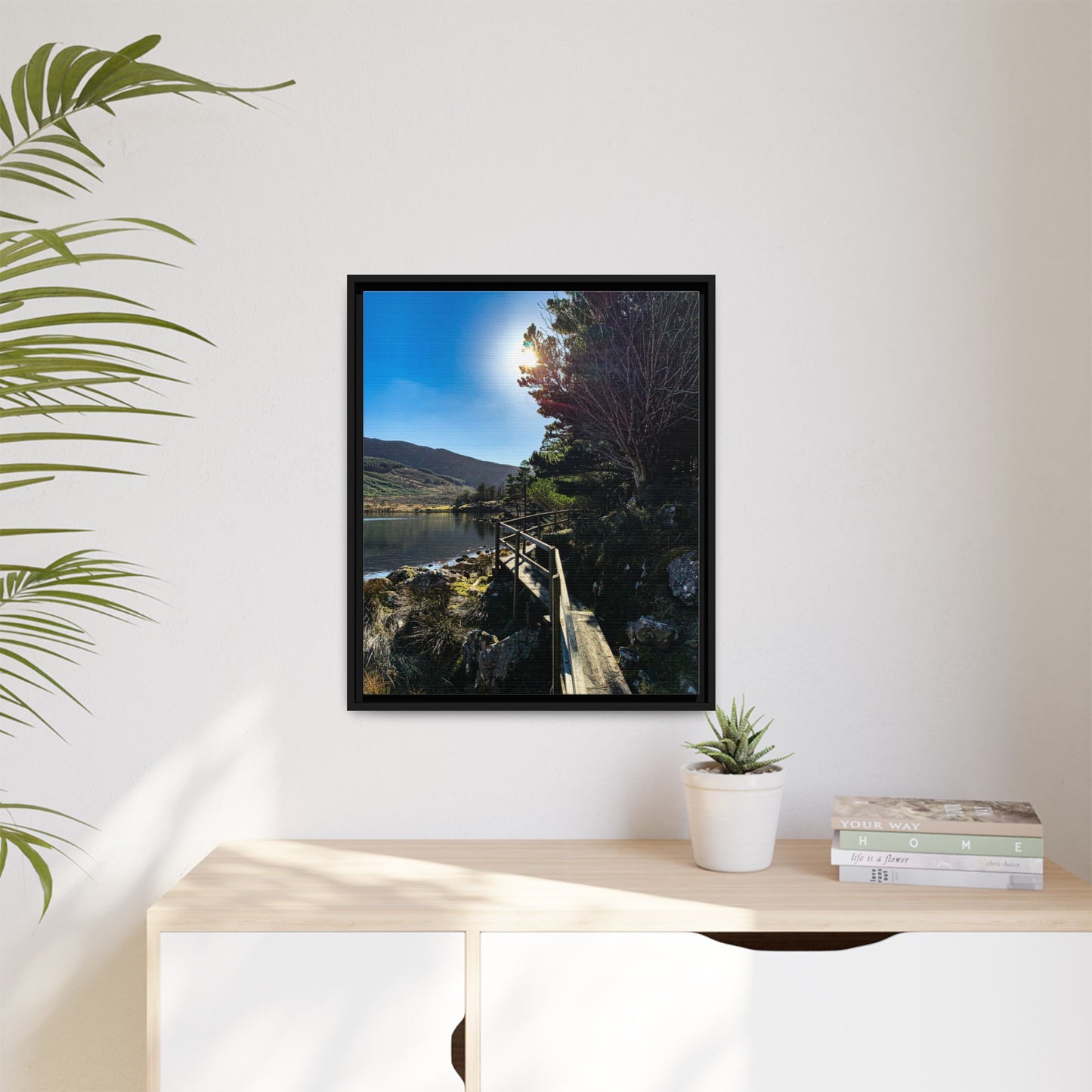 Glanteenassig Trail Matte Canvas, Framed (Multi-color)