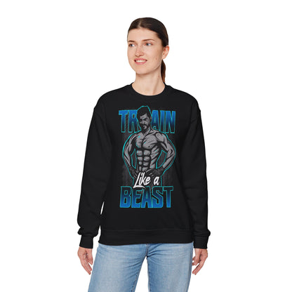 Train Like a Beast Unisex Heavy Blend™ Crewneck Sweatshirt - Fitness Motivation Apparel