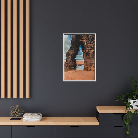 Ballybunion Cliff Matte Canvas, Framed (Multi-color)
