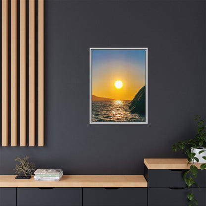Dunquin Pier Sunset Matte Canvas, Framed (Multi-color)