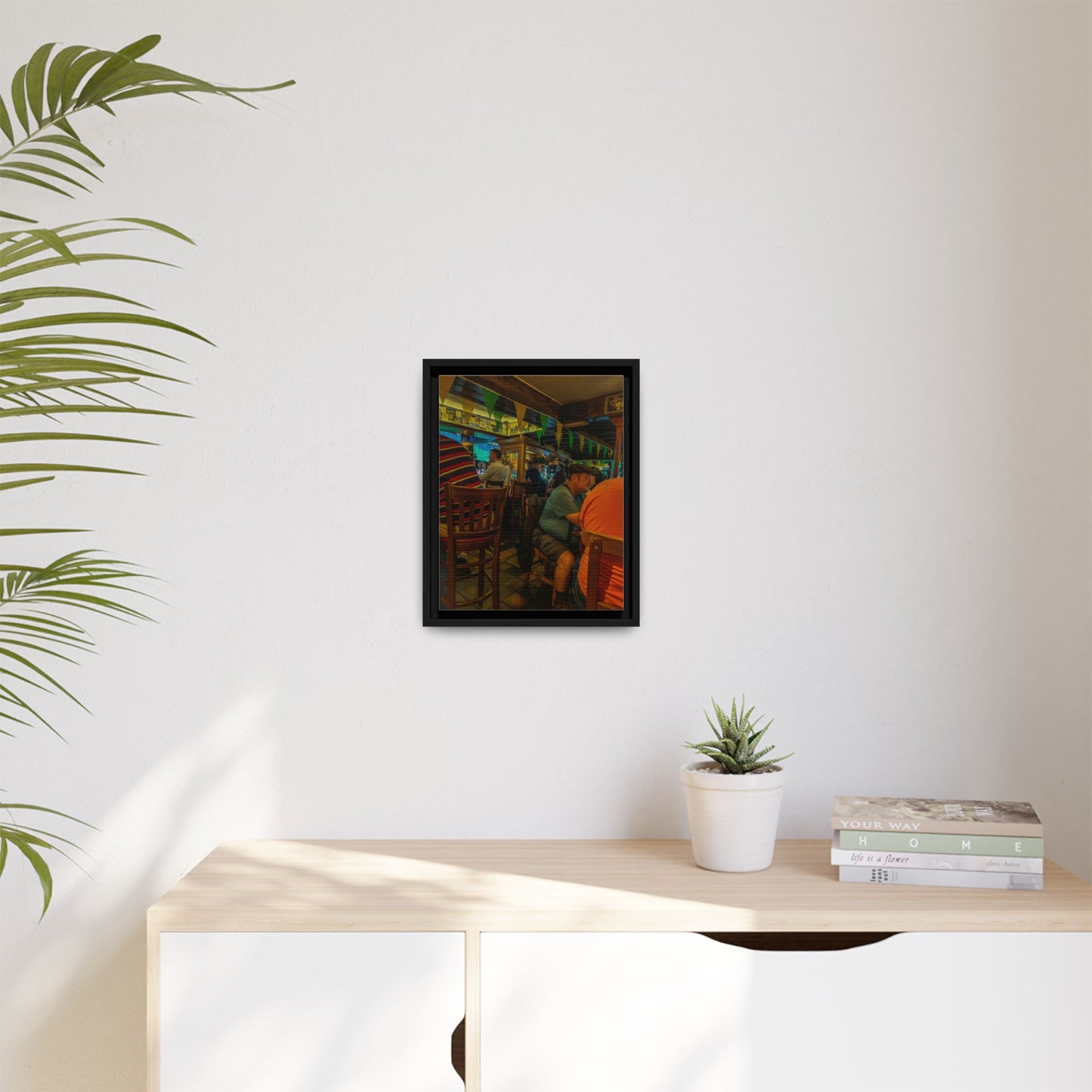 Irish Pub Matte Canvas, Framed (Multi-color)