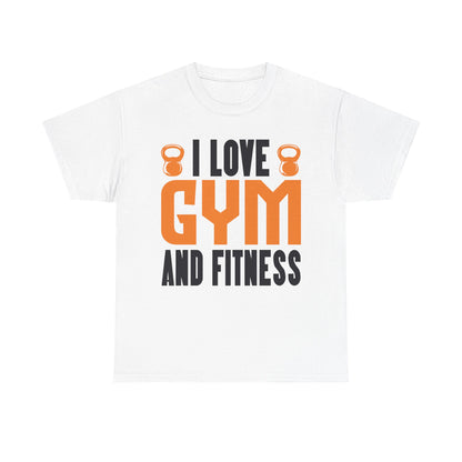 I Love Gym and Fitness Unisex Heavy Cotton Tee
