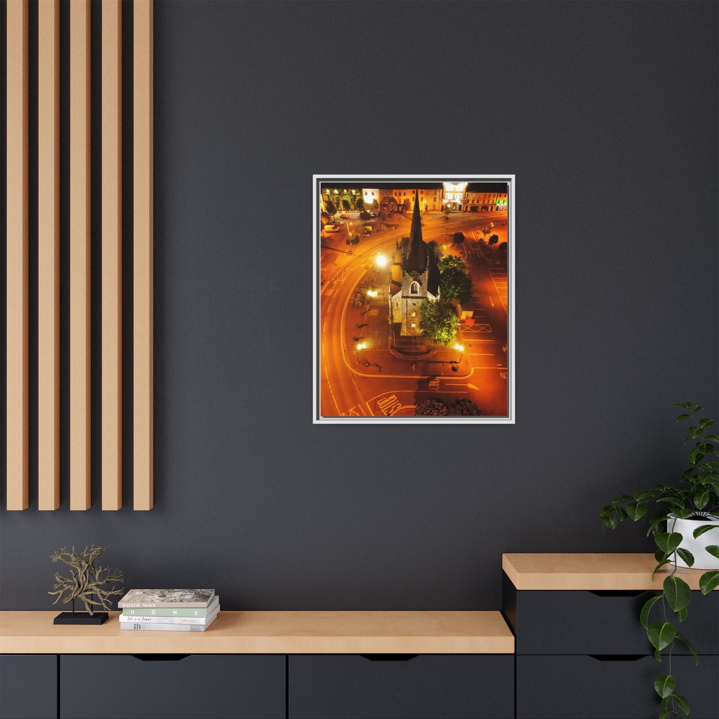 Listowel Church Matte Canvas, Framed (Multi-color)