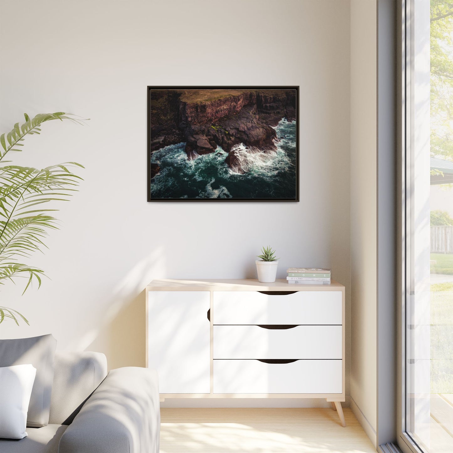 Kerry Head Matte Canvas, Framed (Multi-color)