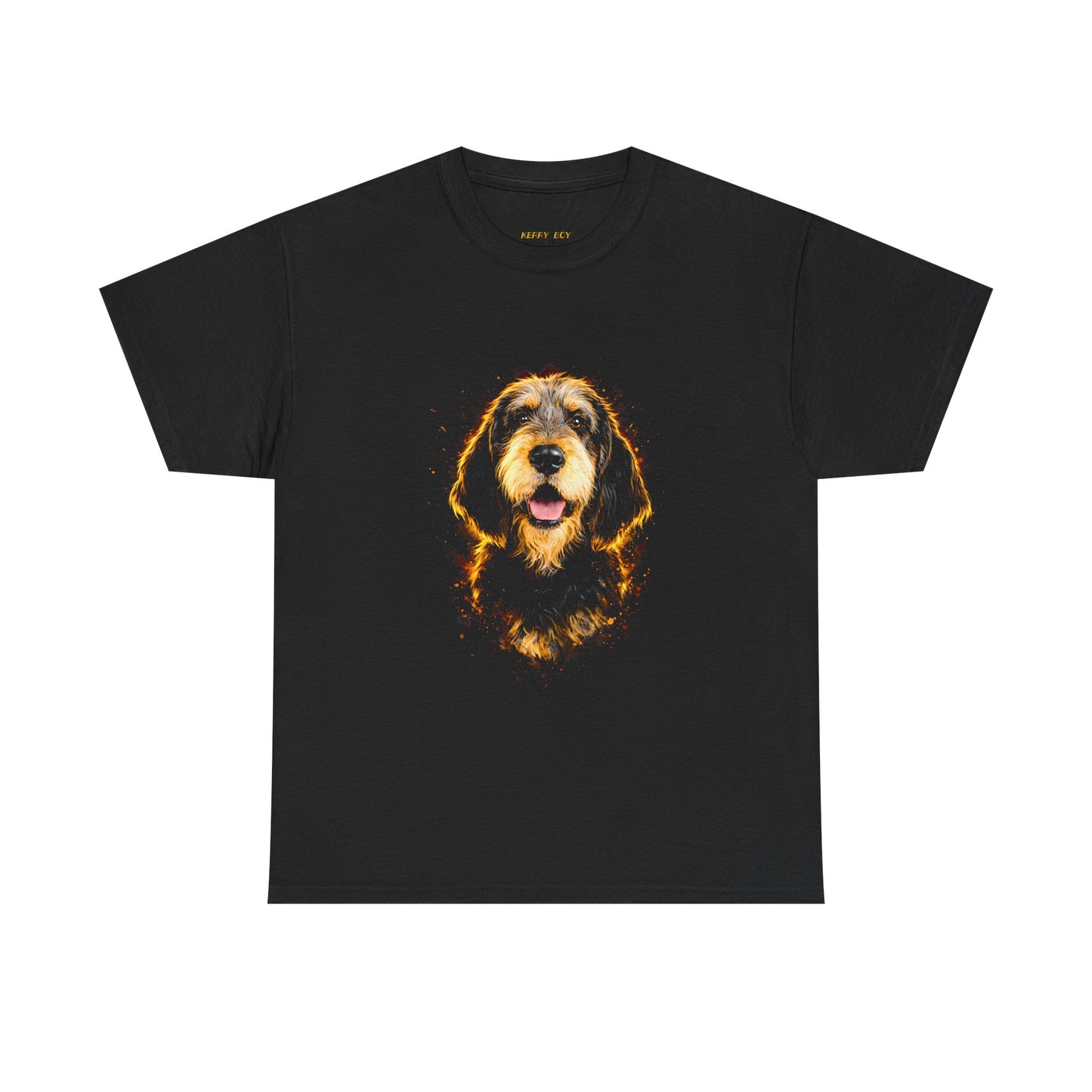 Dog Portrait T-Shirt — Golden Glow Labradoodle Tee