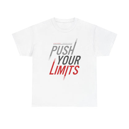 Motivational Unisex Heavy Cotton Tee - "Push Your Limits"