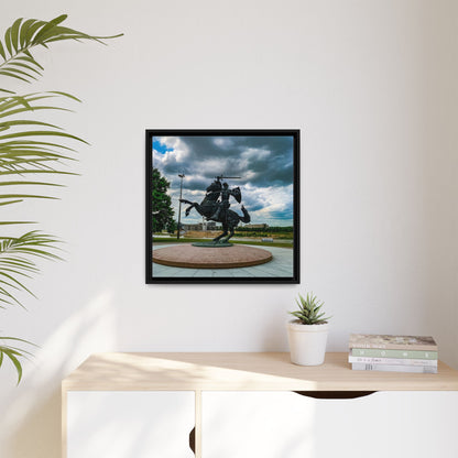 Kaunas Matte Canvas, Framed (Multi-color)