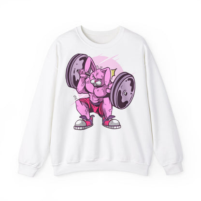 Fitness Bunny Unisex Crewneck Sweatshirt - Cute Workout Sweatshirt with Funny Bunny Design