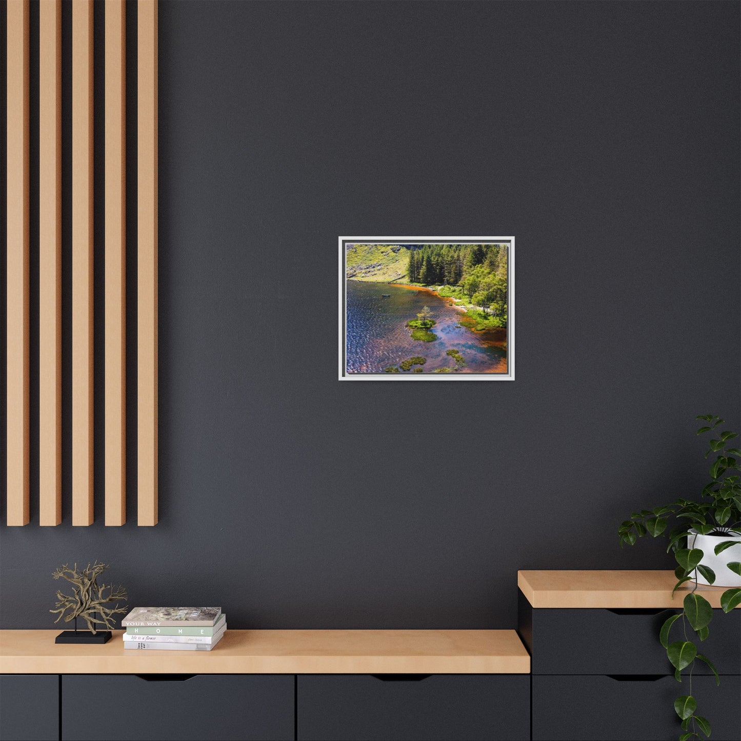 Gleanteenassig Forest Matte Canvas, Framed (Multi-color)