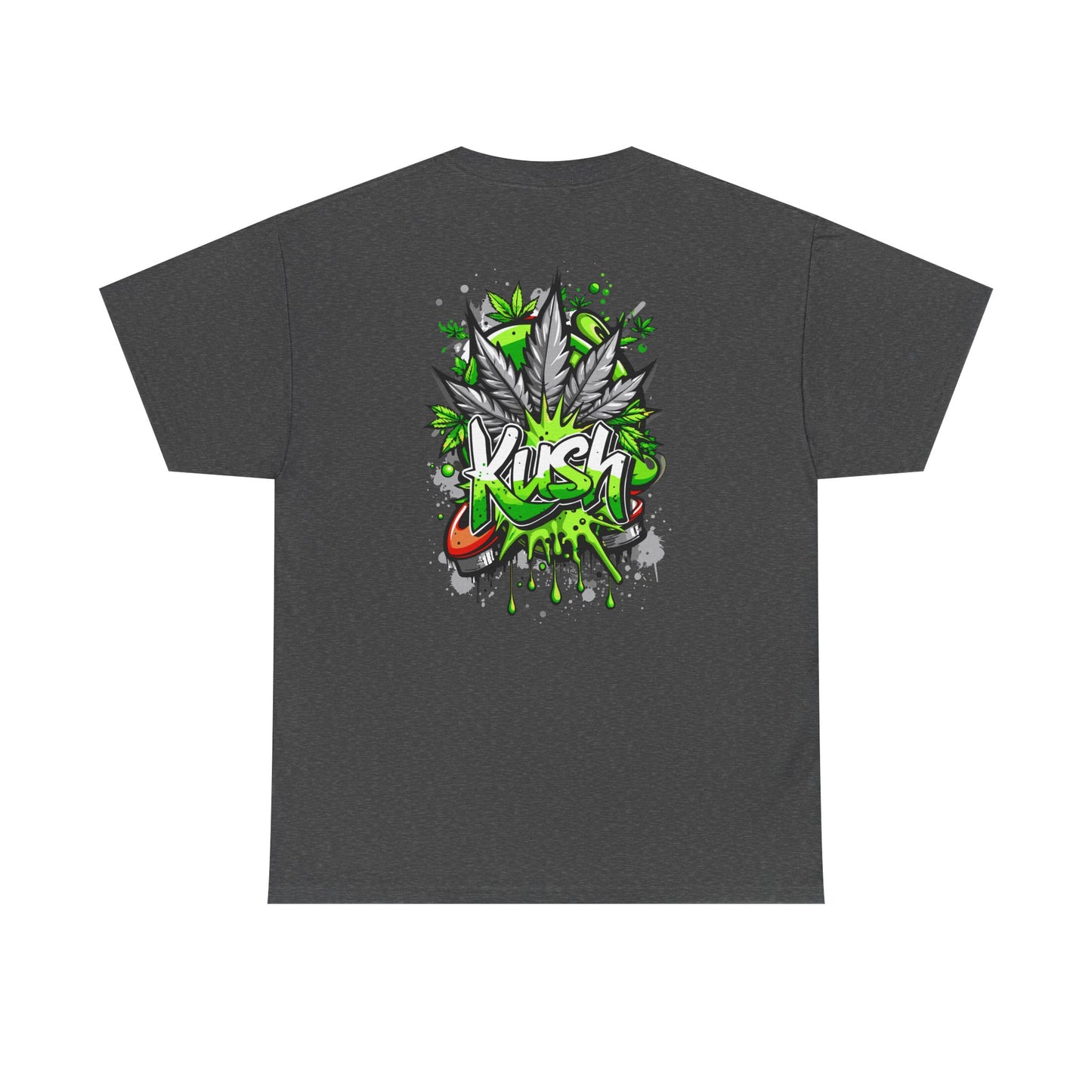Kush Graffiti T-Shirt — Green Cannabis Leaf Street Art Tee