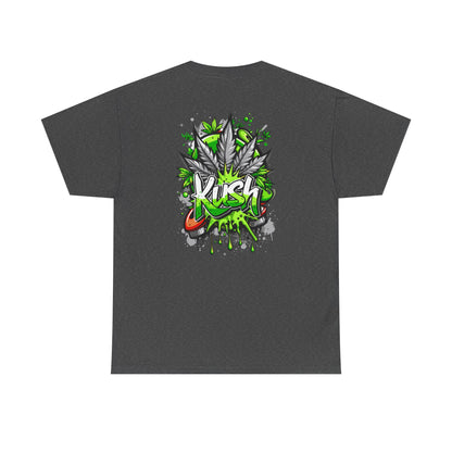 Kush Graffiti T-Shirt — Green Cannabis Leaf Street Art Tee