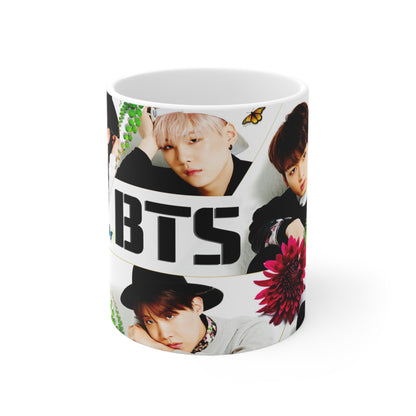 K-Pop BTS Ceramic Coffee Mug - 11oz & 15oz - Perfect for Fans and Collectors